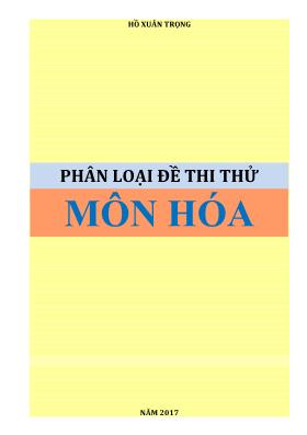 Phân loại đề thi thử môn Hóa năm 2017